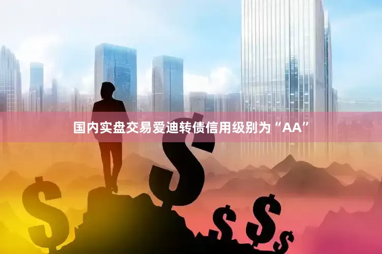 国内实盘交易爱迪转债信用级别为“AA”